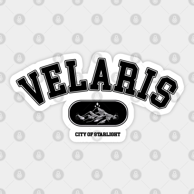 ACOTAR Velaris College Sweatshirt Logo Sticker by baranskini